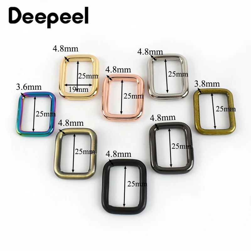 10/30 Chiếc Deepeel 25Mm Hình Chữ Nhật Khóa Kim Loại Webbing Dây Ruy-băng Khóa Túi Xách Tay Dây Đeo Kẹp Điều Chỉnh DIY phụ Kiện F4-5