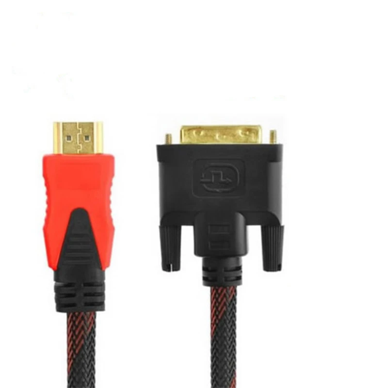 1.5M 5FT DVI-D Male To HDMI-compatible Cable High Speed HDMI-compatible DVI Digital Audio Cable for PC TV Laptop