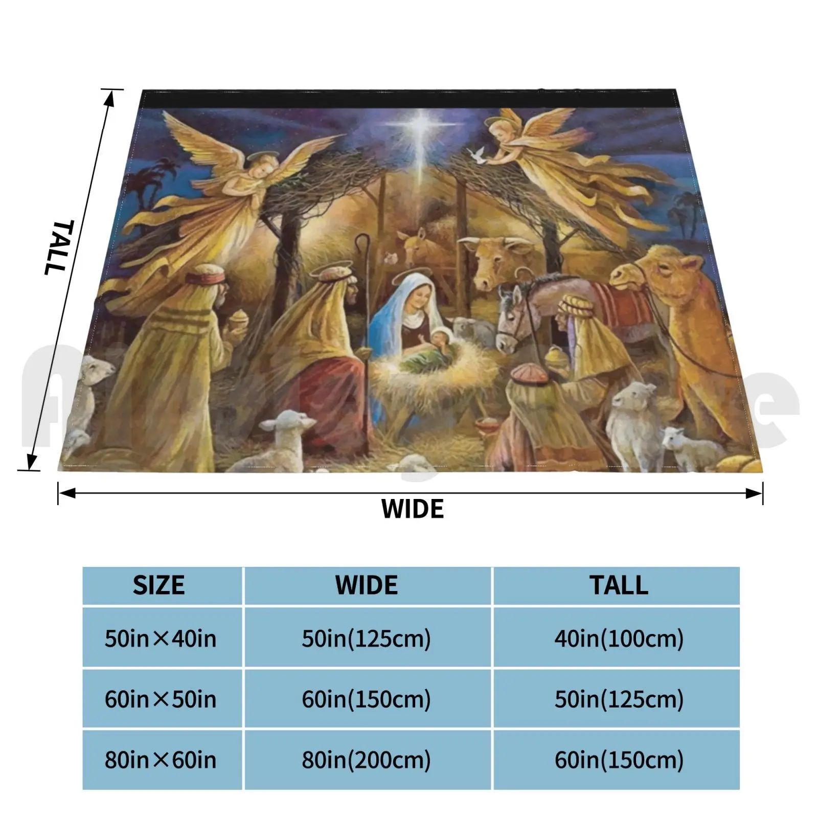 Christian Christmas Nativity Blanket Fashion Custom Christian Nativity Jesus Manger Christmas Puzzle Holy Family