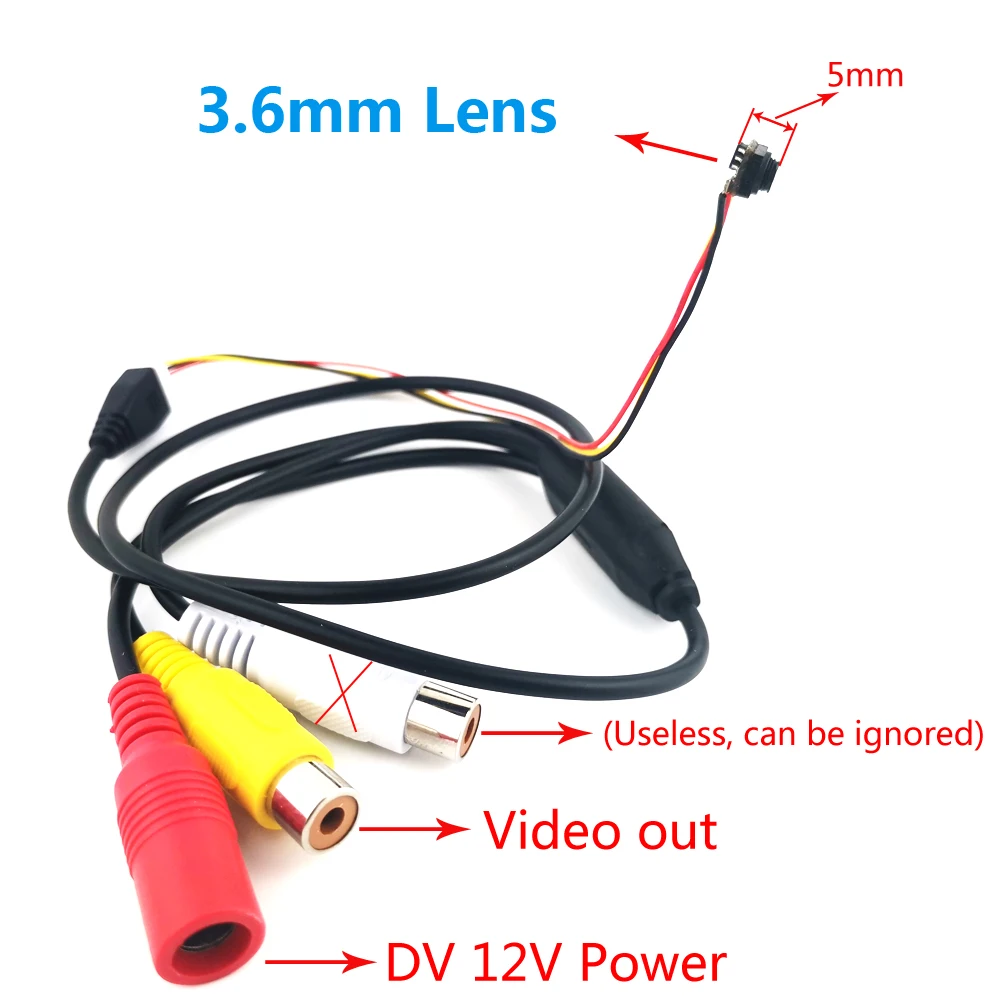 Imagem -05 - Câmera de Vídeo Pequena da Cor do Micro Cmos da Lente 700tvl 3.6 mm da Mini Câmera de Fpv 5x5 mm com Microfone Áudio para o Quadcopter de Fpv Corrida Drone