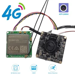 Camhi 4G LTE Módulo da Câmera IP Pinhole 1920P IMX335 DIY Segredo CCTV Mini Vigilância Cartão 3G/4G SIM MIC Embutido Slot Para Cartão SD