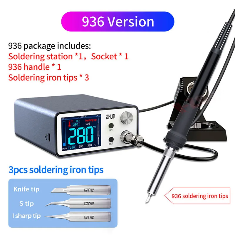 Aixun 200W T3A intelligent precision soldering station with electric soldering iron T12/T245/936 handle SMD BGA repair tool