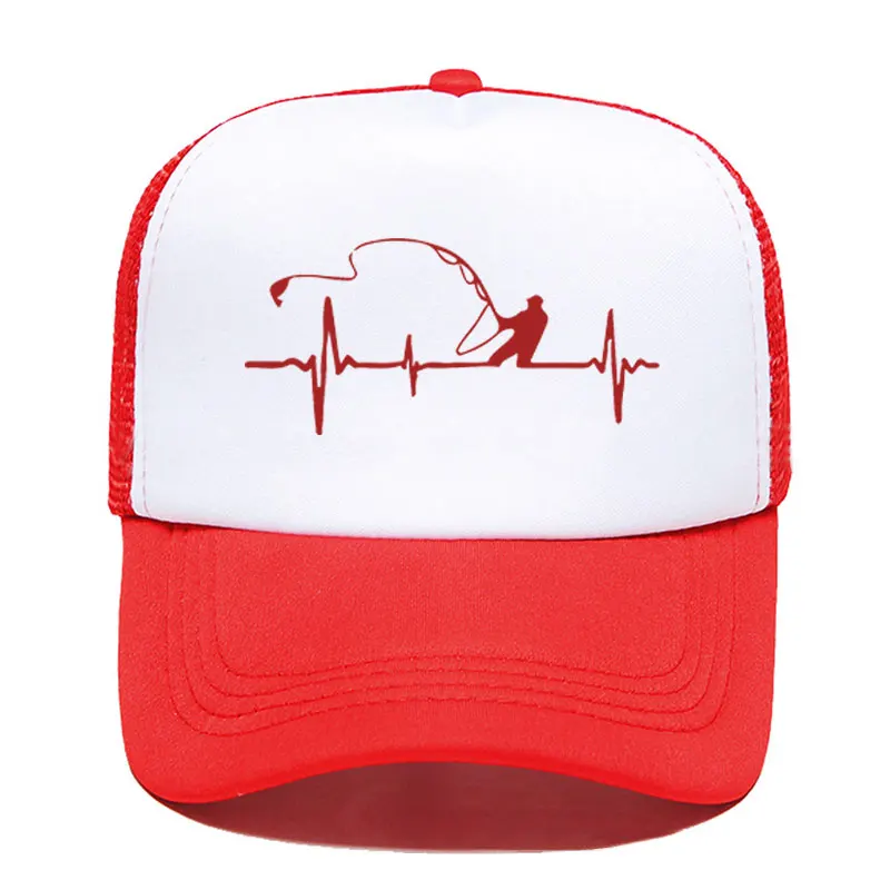 New Sarcastic Graphic fishing Novelty Funny Baseball Cap Print Women Men Unisex Parent-child Hats Mesh Visor Outdoor Sun Hat