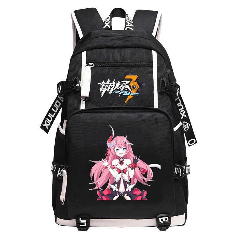 Honkai Impact 3 Anime Backpack Large Capacity Oxford School Bag Boy Cartoon Bookbag Laptop Rucksack Travel Back Pack for Student