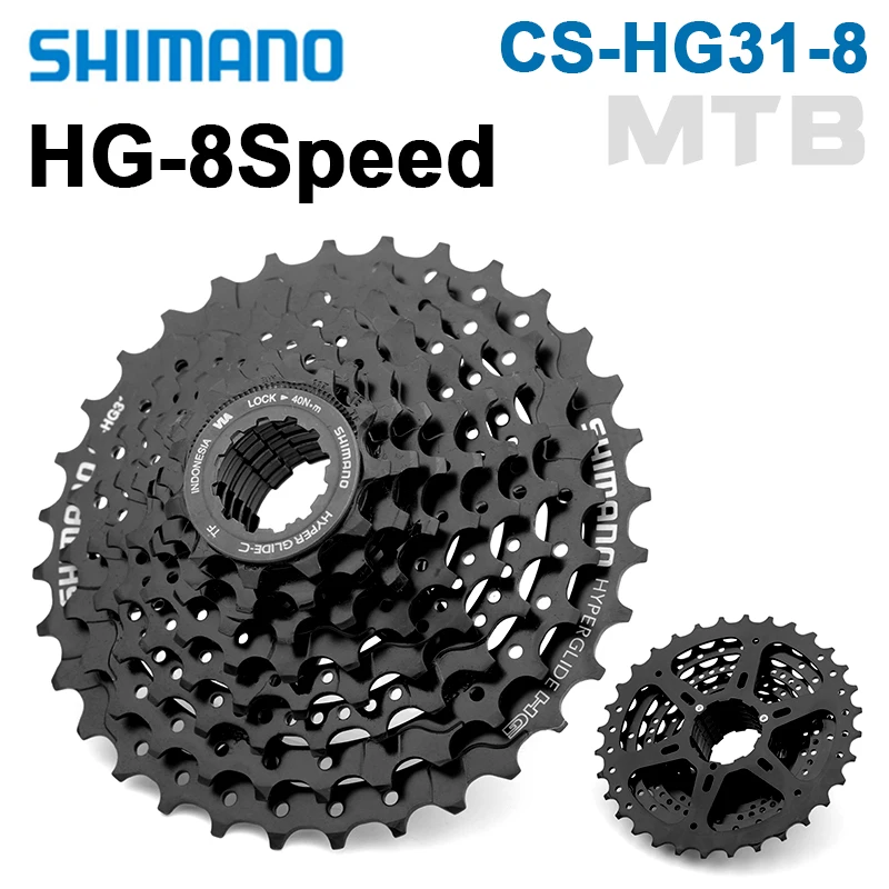 Shimano-Volante de Mountain Bike, Cassete 8 Velocidades, CS-HG31-8, 32T, 34T, K7, MTB Freewheel, 3x8, 2x8 Velocidade para Shimano M310