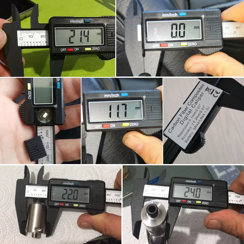 Imagem -06 - Polegada Lcd Régua Digital Eletrônica de Fibra de Carbono Vernier Caliper Gauge Micrômetro Ferramenta de Medição Calibre Digital Suwmiarka 150 mm