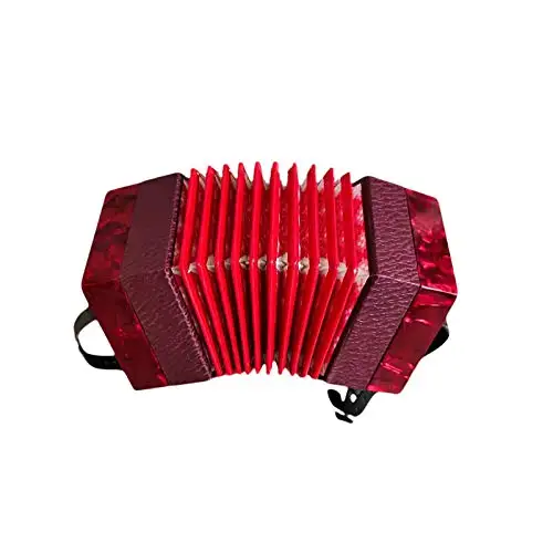 

Concertina 30-key diatonic wood accordion (Red wine)