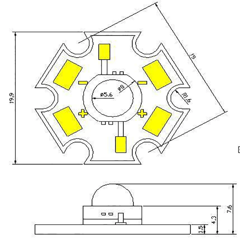 10pcs 1W 3W LED Diodes Light White Red Blue Green Yellow UV IR Full Spectrum Grow Light DIY Led Parts + Star Base