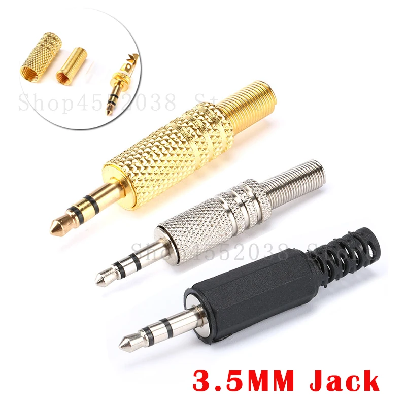 1Pcs Replacement 3.5mm 2 Pole Male Repair Headphones Audio Jack Plug Connector Soldering For Most Earphone Jack