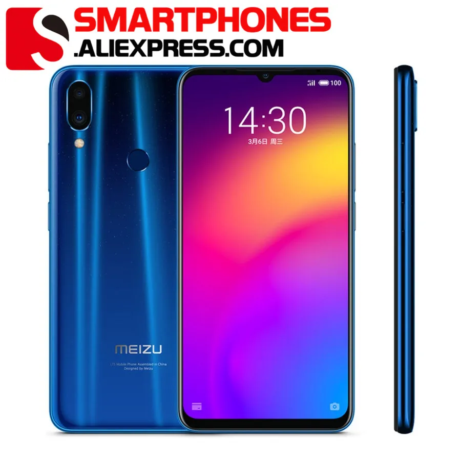 글로벌 롬 MEIZU Note 9 LTE 4G 듀얼 SIM 휴대 전화 6GB 64GB, Snapdragon675 Octa Core 6.2 "4000mAh 48MP + 5MP 안드로이드 9.0 전화