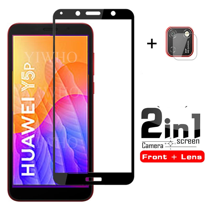 2 In 1 Y5p Tempered Glass for Huawei Y5p Glass Screen Protector huwei hauwei y5p Camera Lens Film Y5 P Huawei Honor9s 5.45