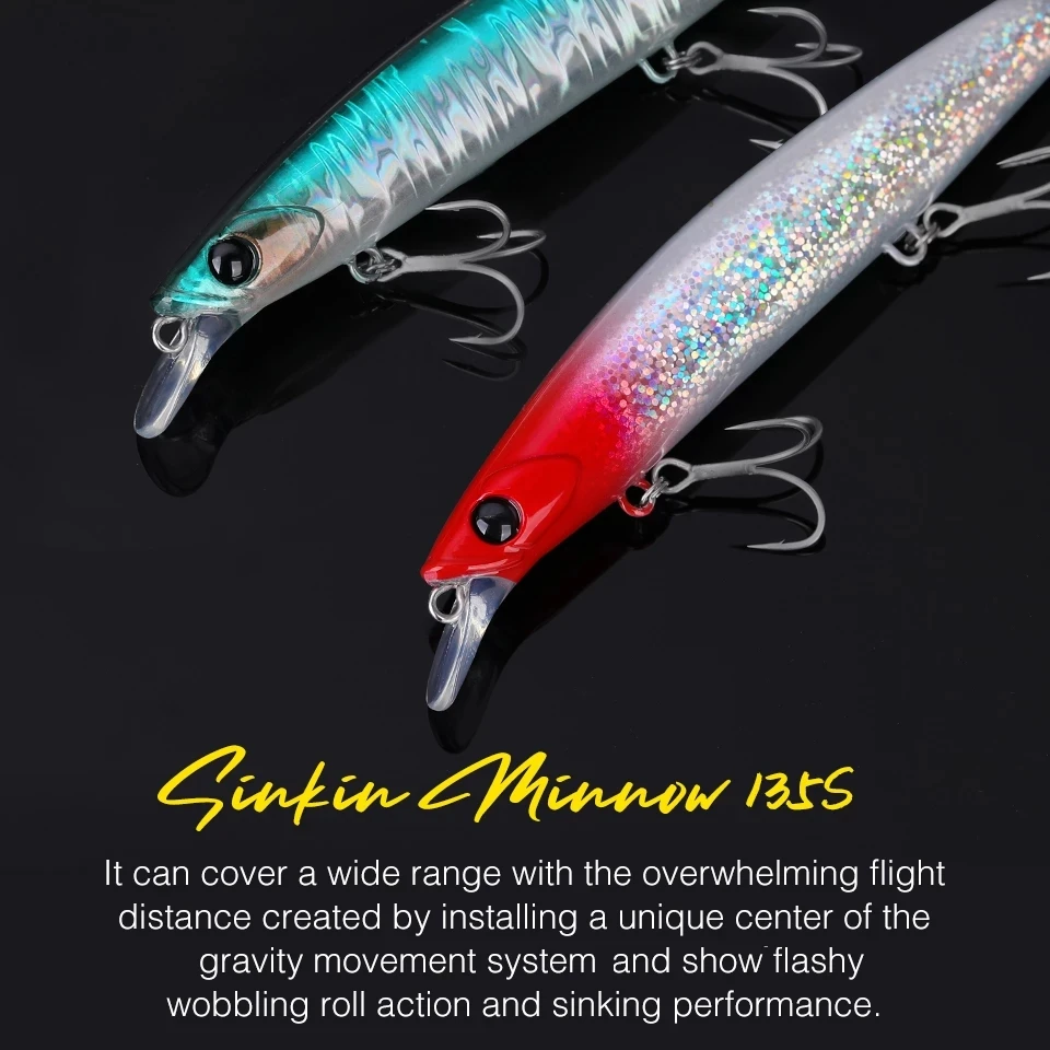 TSURINOYA 135S Señuelo Hundido Lubina - Spinning Salina - imagen 5
