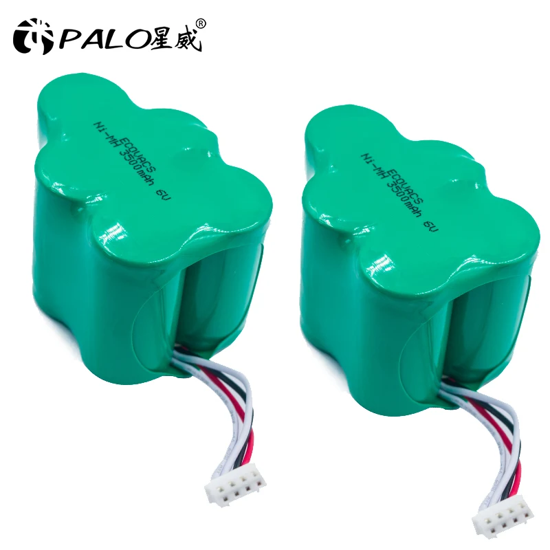 2PCS 6V 3500mAh Ni-MH Battery For Ecovacs Deebot Sweeper D650 D660 D680 D710 D720 D730 D760 D79 35601130 RB001 Vacuum Cleaner