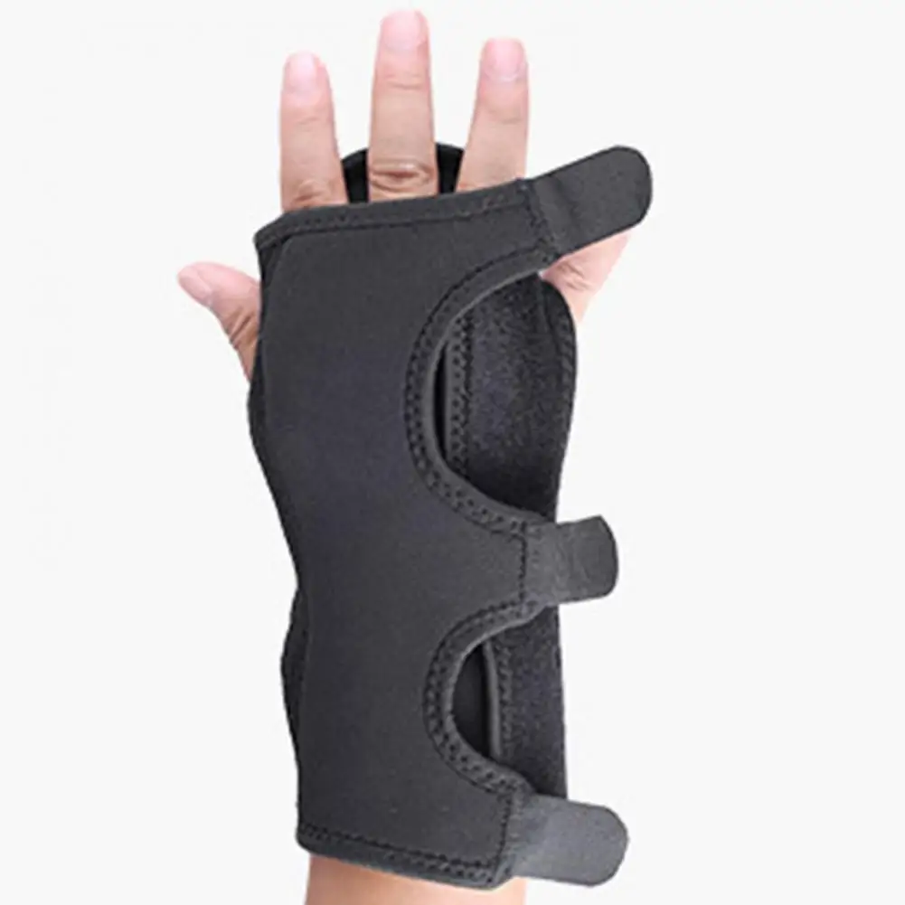 Arthritis Sprain  Easy Cleaning Sport Wrist Support Bracer Black Wrist Bracer Skin-friendly   for Athlete