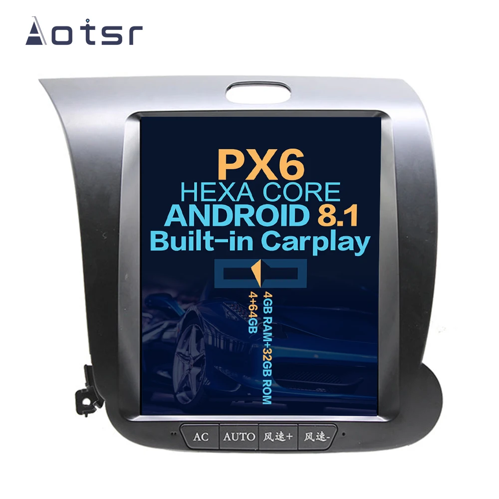 

10,4-дюймовый вертикальный экран Android 13, автомобильный DVD-мультимедийный плеер, GPS-навигация для KIA CERATO K3 FORTE 2013-2017, Wi-Fi carplay DSP