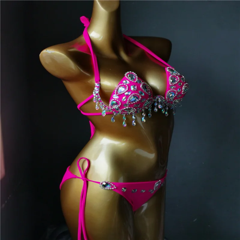 2022 venus wakacje frędzle diament bikini set sexy kobiety stroje kąpielowe nowy disign rhinestone strój kąpielowy push up strój kąpielowy biquini