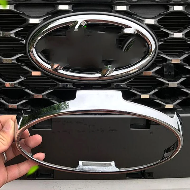 

ABS Chrome and Cabbon Fibre For Hyundai Kona Encino 2018 2019 Accessories Car Styling Car Front Frame Decoration Cover Trim 1pcs