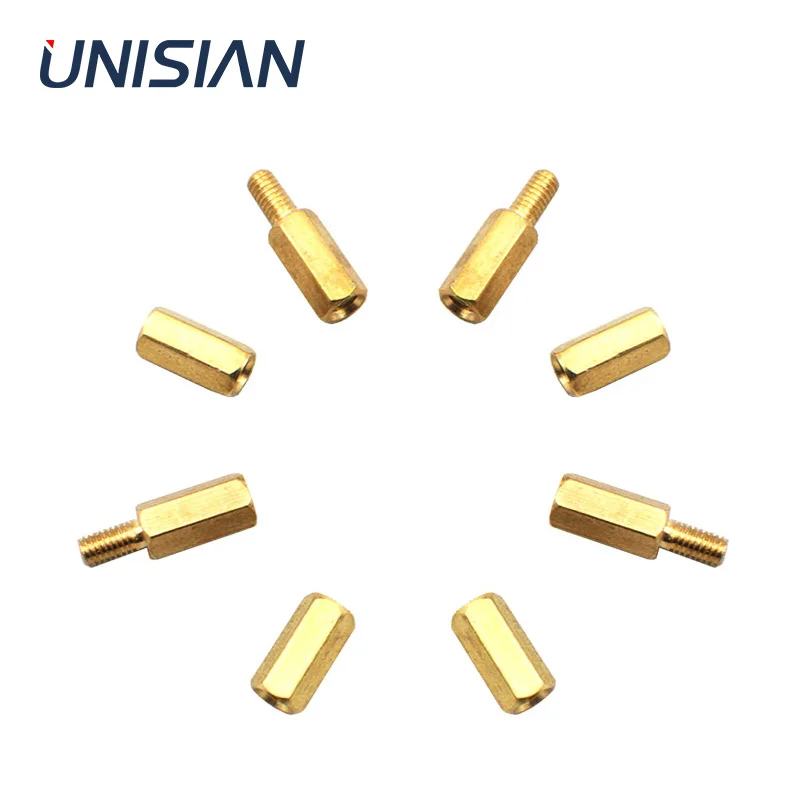 M3 Lục Giác Cột M3 Đồng Lục Giác Đôi Vượt Qua Cột Trụ Nam Đến Nữ Standoffs Do Khoang Cach Bang Hạt M * 10 + 6mm Cho Khuếch Đại PCB Board