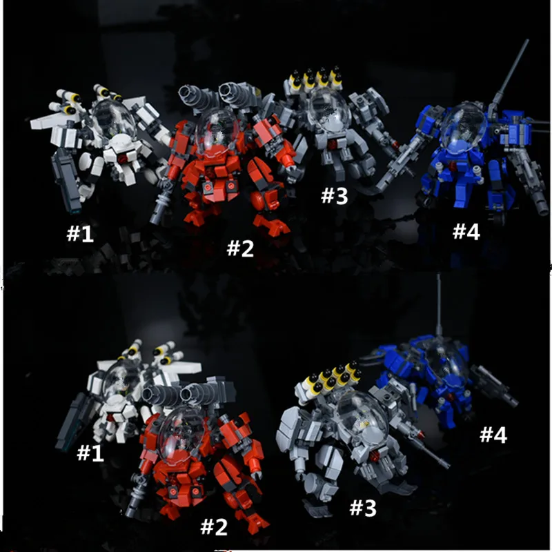 

4Types STEM MOC Mecha Alpha Model Small Particle Building Blocks Educational Toy Set DIY Toys