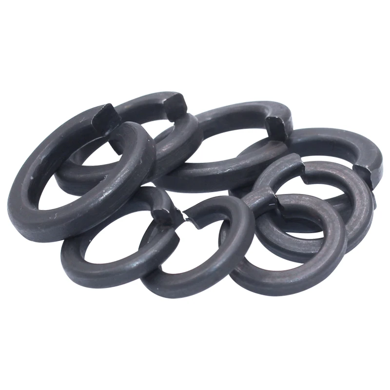 2-100 PCS Spring Lock Washer M3 M4 M5 M6 M8 M10 M12 M14 M16 M18 M20 M22 M24 M27 M30 Carbon Steel Material Blackening Washer