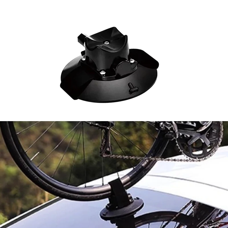 Black Alloy Vacuum Suction Cup Car Roof Carrier Car luggage rack Bicycle Rear Wheel carrier