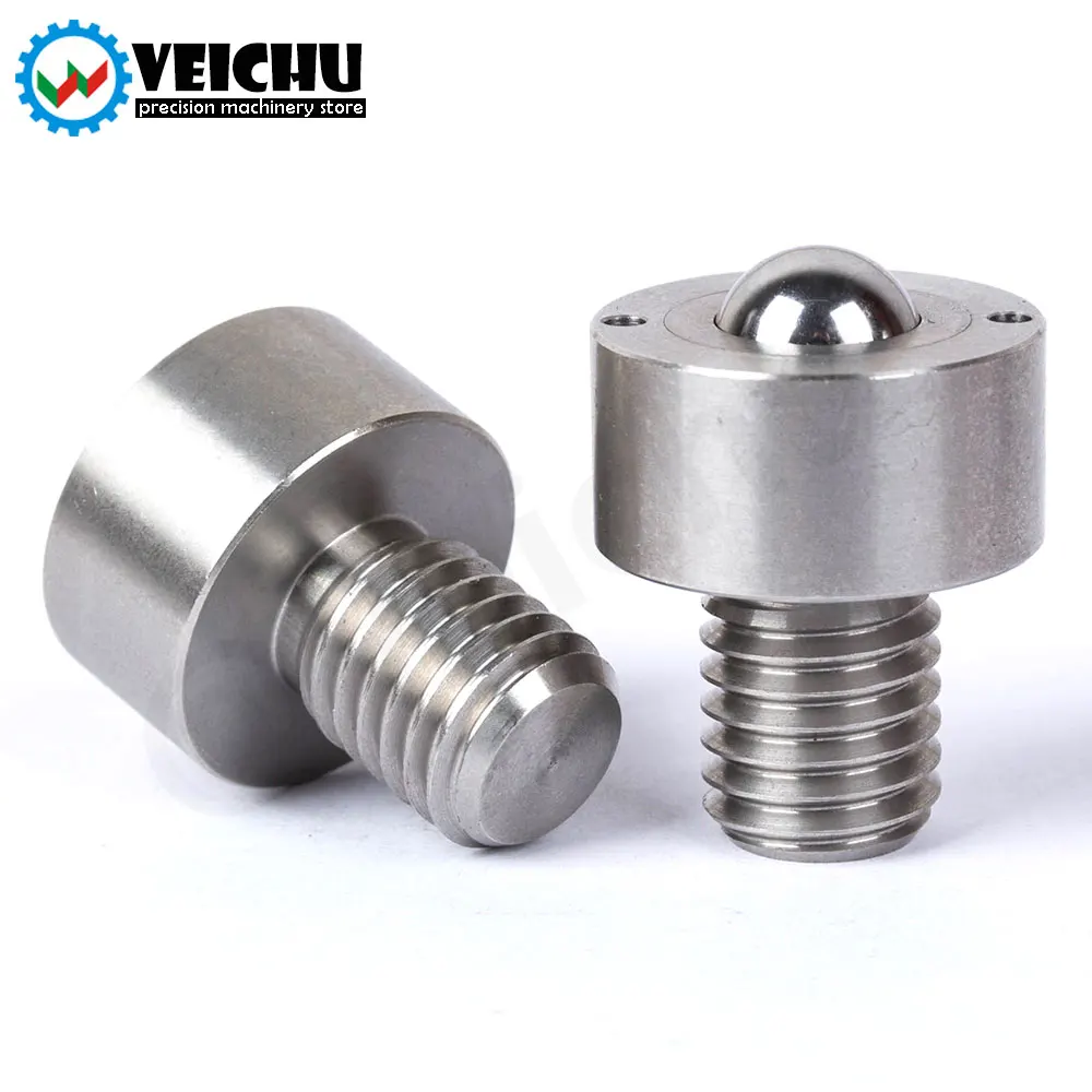 VEICH 1PCS Converyor VCN314 Todos Rolamento de Esferas de Aço Inoxidável Cabeça Redonda Bola de Rolos Rolo Êmbolos Com Rosca Do Parafuso Prisioneiro
