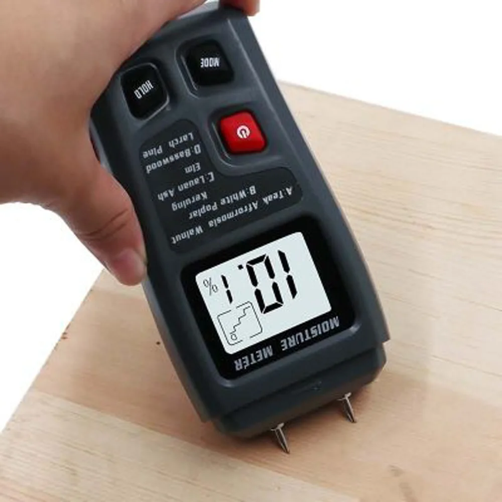 Professional 0~99.9% Digital Wood Moisture Meter BSIDE Timber Hygrometer Portable Tool LCD Display Timber Damp Detector