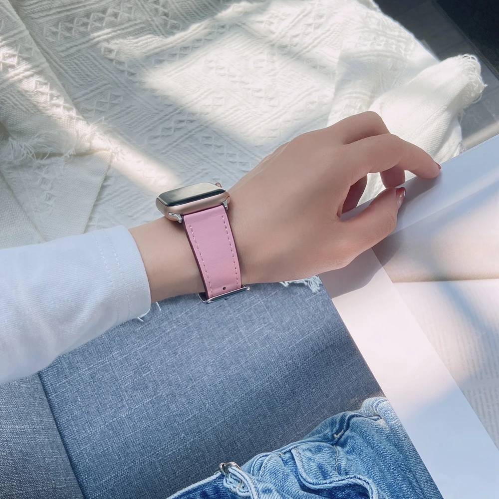 プロモーションレザーループappleの時計バンド7 6バンド40/44ミリメートル45ミリメートルブレスレットiwatch用5 4 3 2 1シングルツアー38/42ミリメートル41ミリメートル