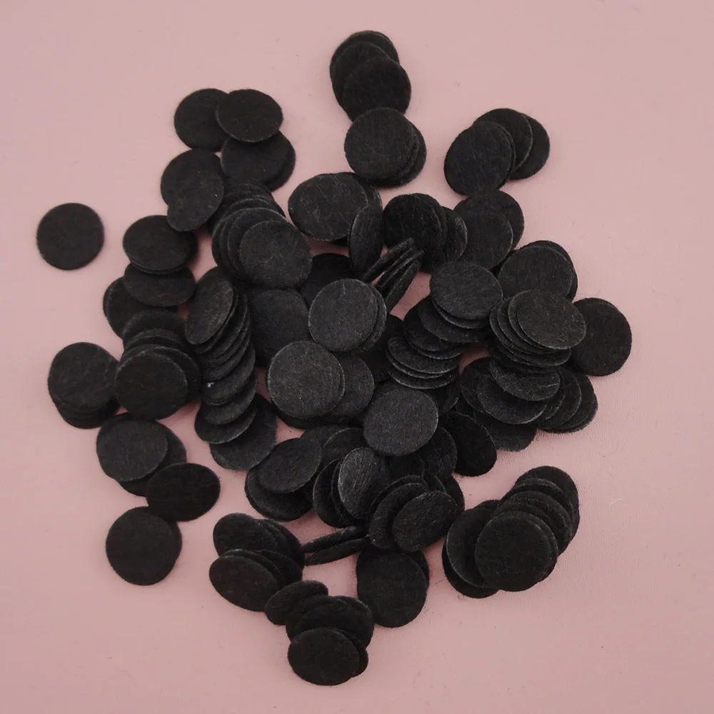 1000PCS 1.5cm 2cm 2.5cm 3.0cm White Round Felt pads for DIY Hairbands accessories Black Non-woven Circles Patches Appliques