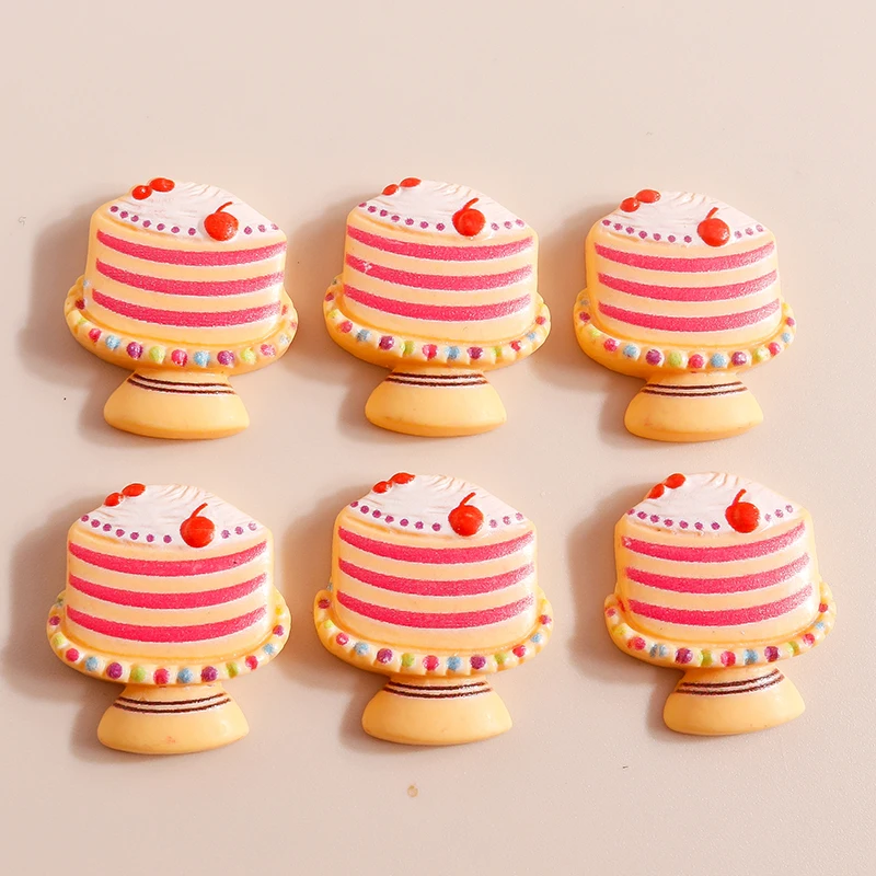 10 Stück Mix Mini Süße Lebensmittel Dessert Donut Kuchen Flache Rückseite Harz Cabochon Verzierungen DIY Scrapbooking für Mädchen Haarschleifen – Detail 15
