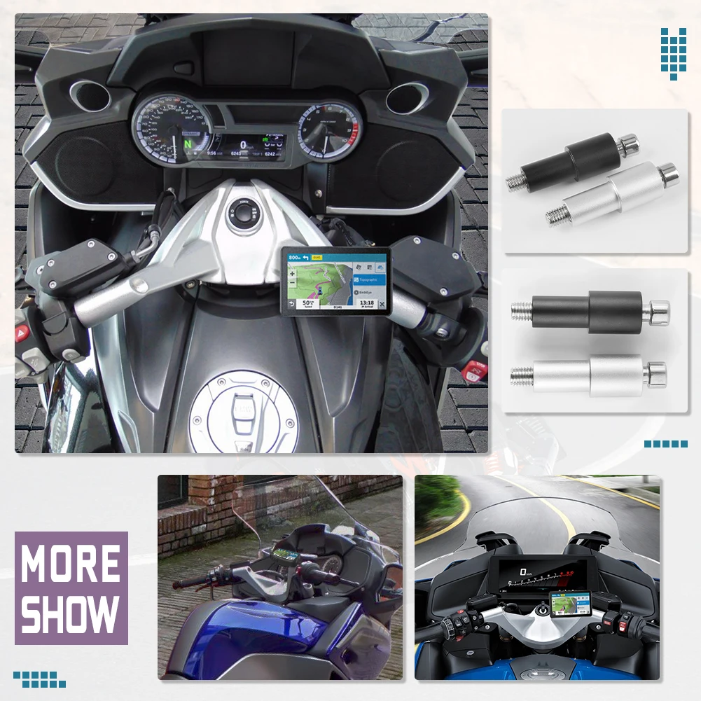 Motorcycle Mobile Phone Navigation Bracket For BMW R1200RT R1200RS R1250RS K1600GT K1600GTL K1600B Extension Rod Expansion Pole