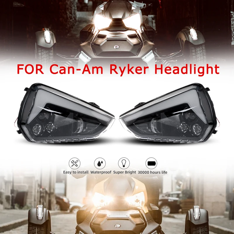 LED DRL Headlight Daytime Running Lamps Kit for Can-Am Ryker