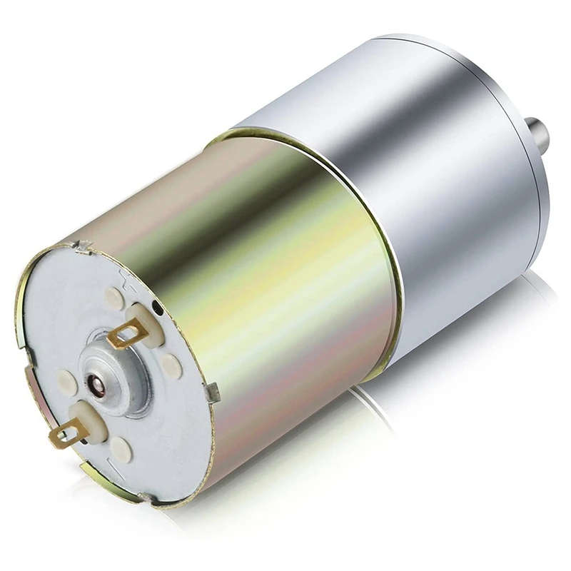 DC 12V 30RPM Gear Motor High Torque Electric Mini Speed Reduction Geared Motor Eccentric Output Shaft 37mm Gearbox