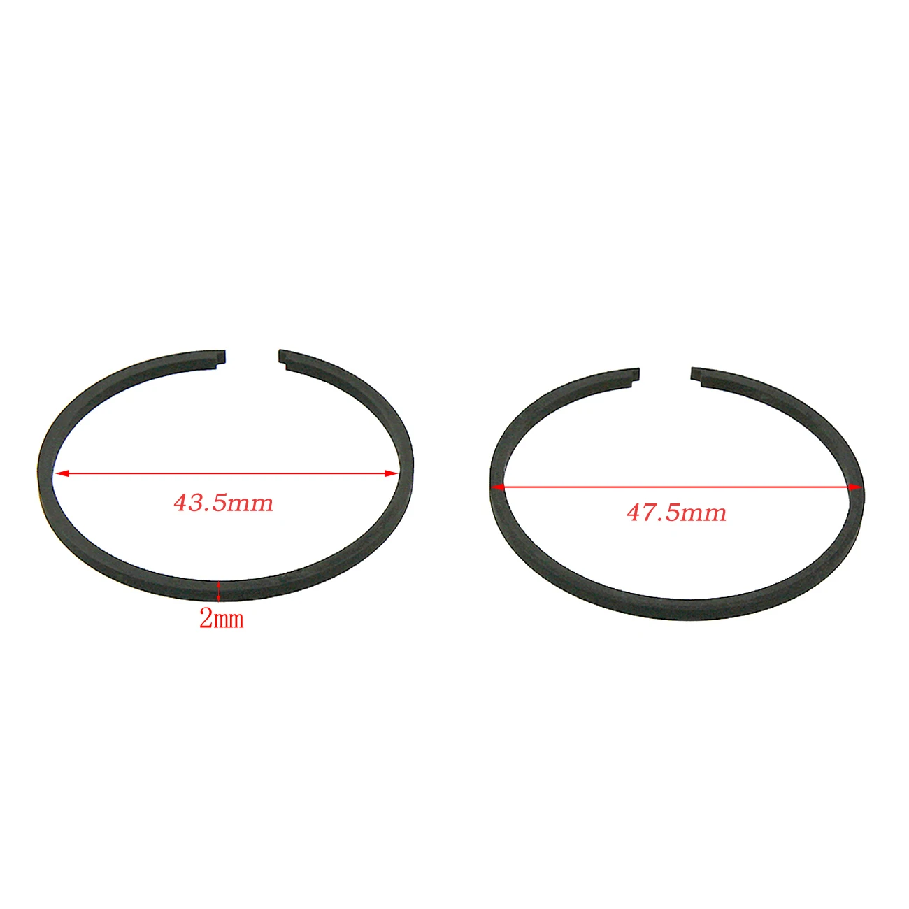 45mm Piston & Piston Rings For 60cc 2 Stroke Motor Engine Motorized Bike