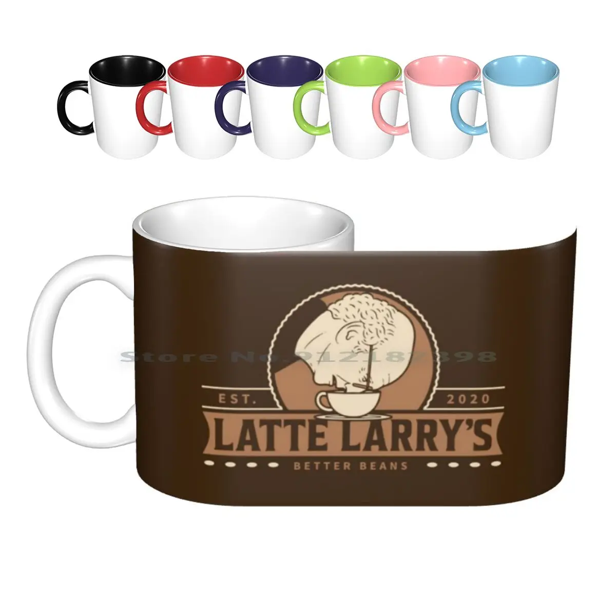 Latte Larrys Ceramic Mugs Coffee Cups Milk Tea Mug Mocha Joe Latte Coffee Latte Macchiato Curb Your Enthusiasm Latte Larrys