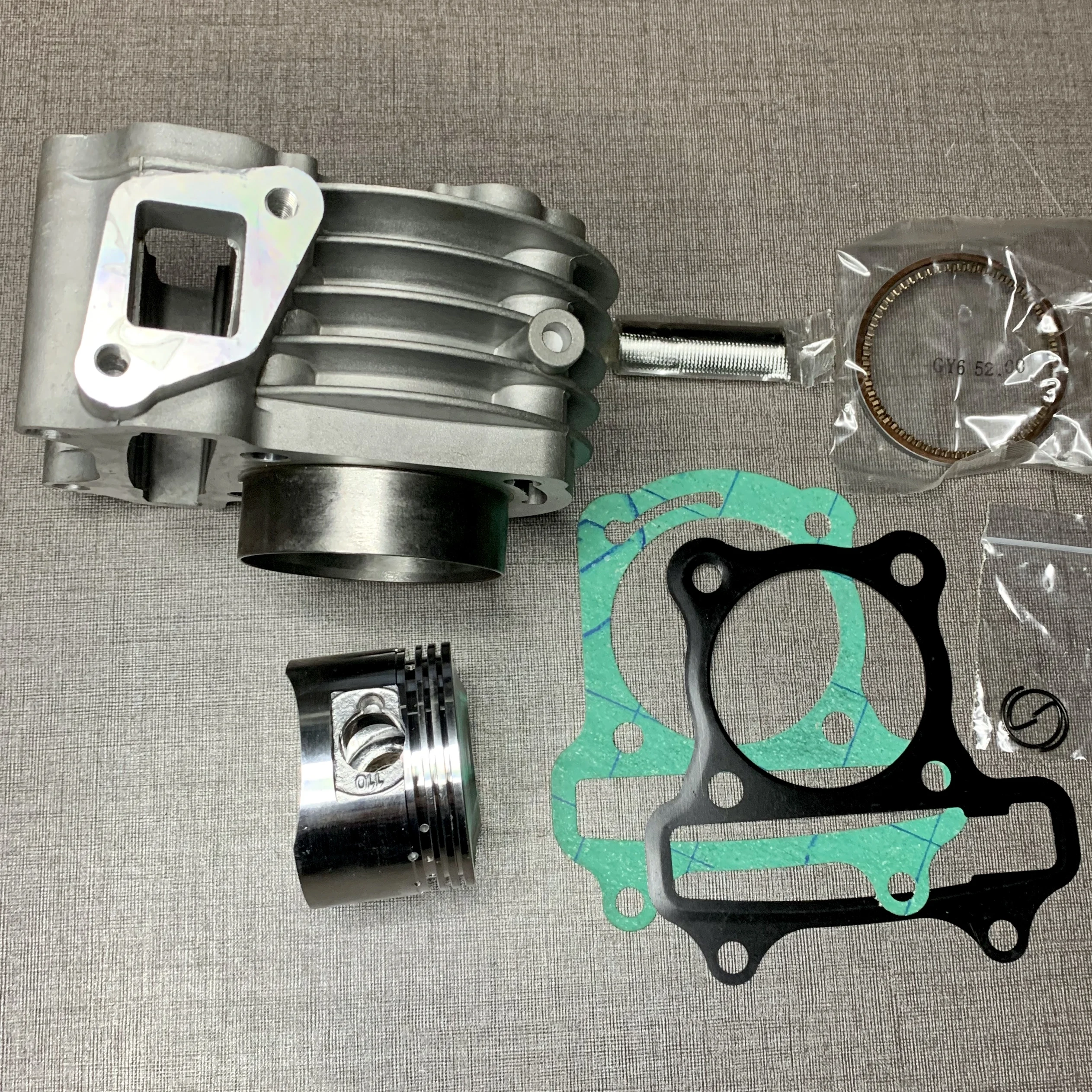 GY6-80 Big Bore Kit 110cc For GY6-50 KYMCO SYM Cylinder Set Piston Size 52mm Head With Big Valves Clutch Racing Parts Tuning