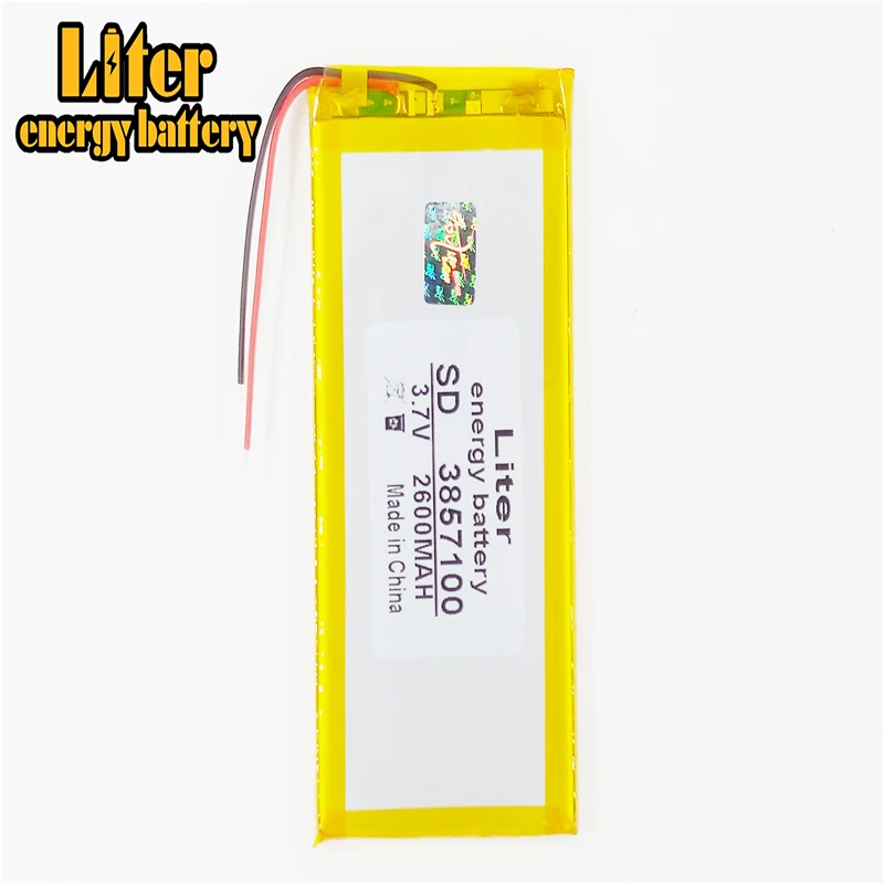3857100 3.7V 2600mah 3555100 4055100 ليثيوم أيون اللوحي البطارية ل 7,8 ، 9 بوصة اللوحي بوليمر lithiumion البطارية عالية الجودة