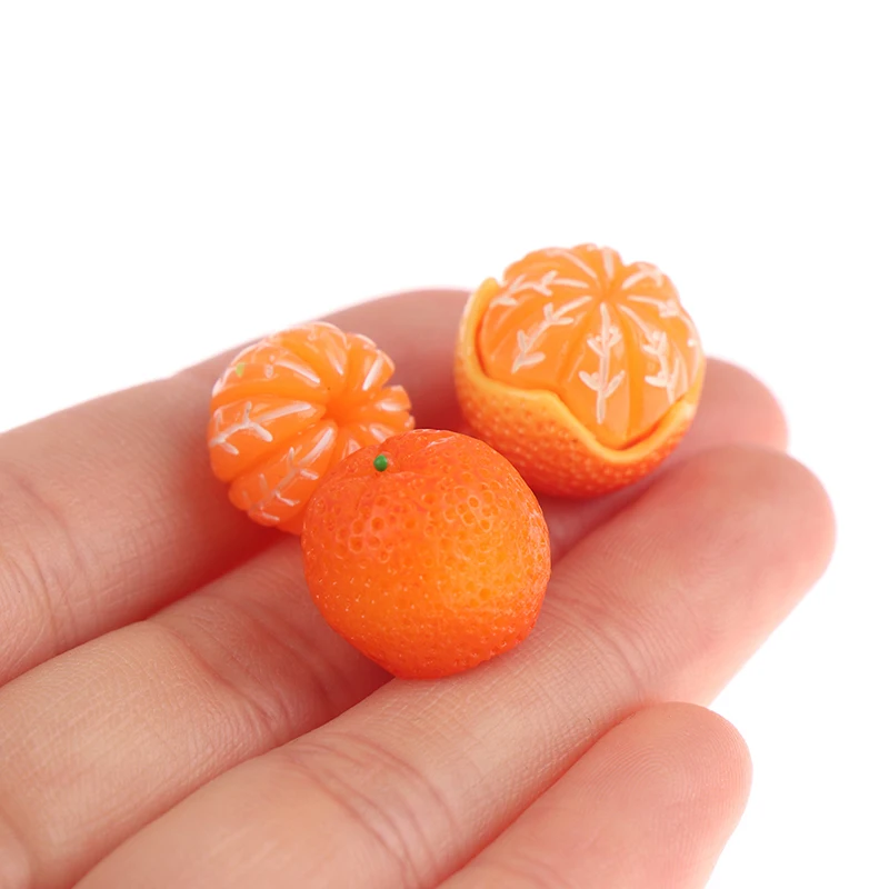 3Pcs/5Pcs Dollhouse Mini Orange Model Miniature Food Play DIY Small Kitchen Supermarket Toy Accessories