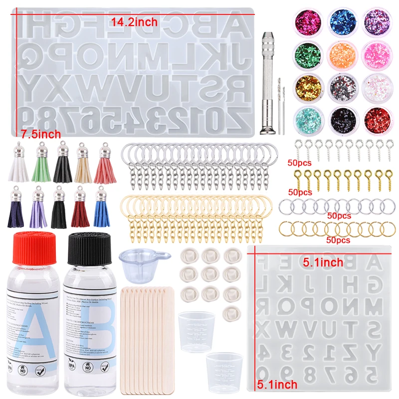 Kit de Moules en Résine Époxy Transparente QIAO 4