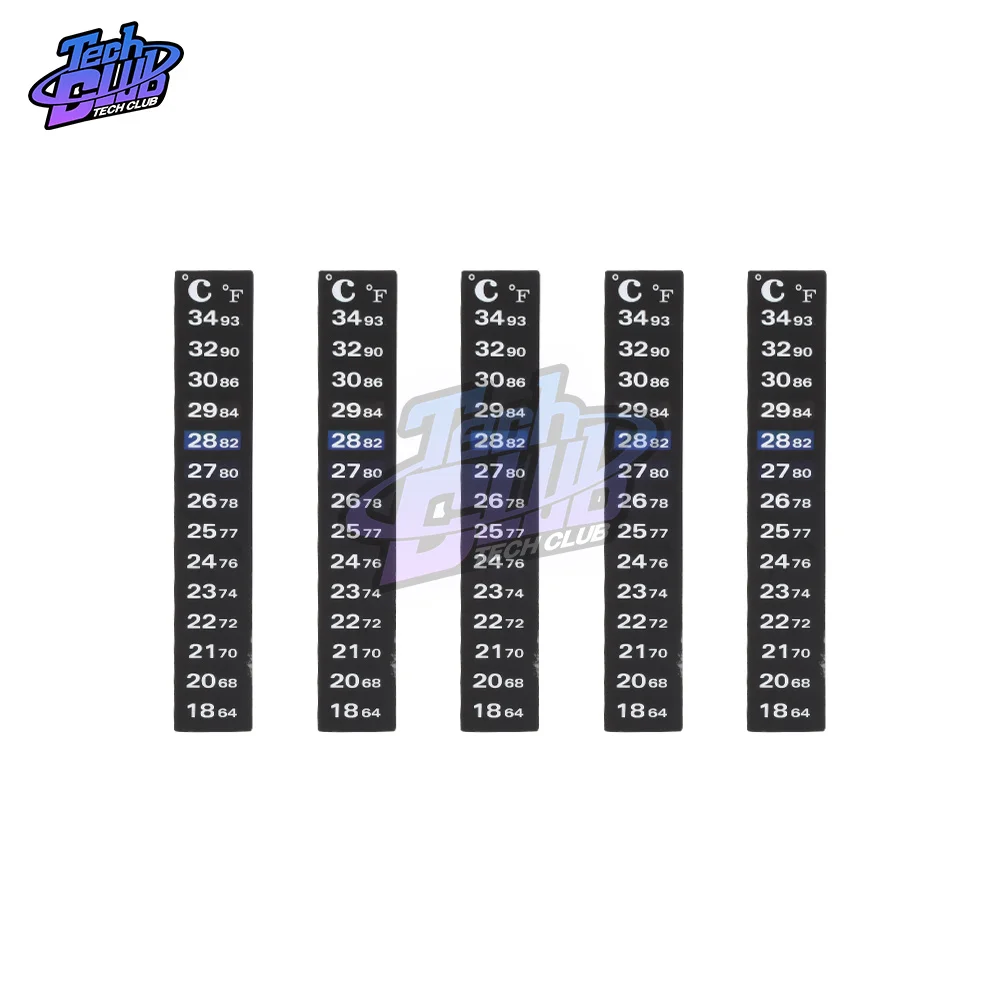 5pcs/lot Aquarium Fish Tank Strip Stick-on Discolor Thermometer Temperature Sticker Adhesive Sticky Dual Scale
