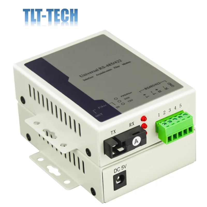 1 Pair 1 Channel Bidirectional Data Over Fiber Optic Converter with RS485 and 600w Surge Protection