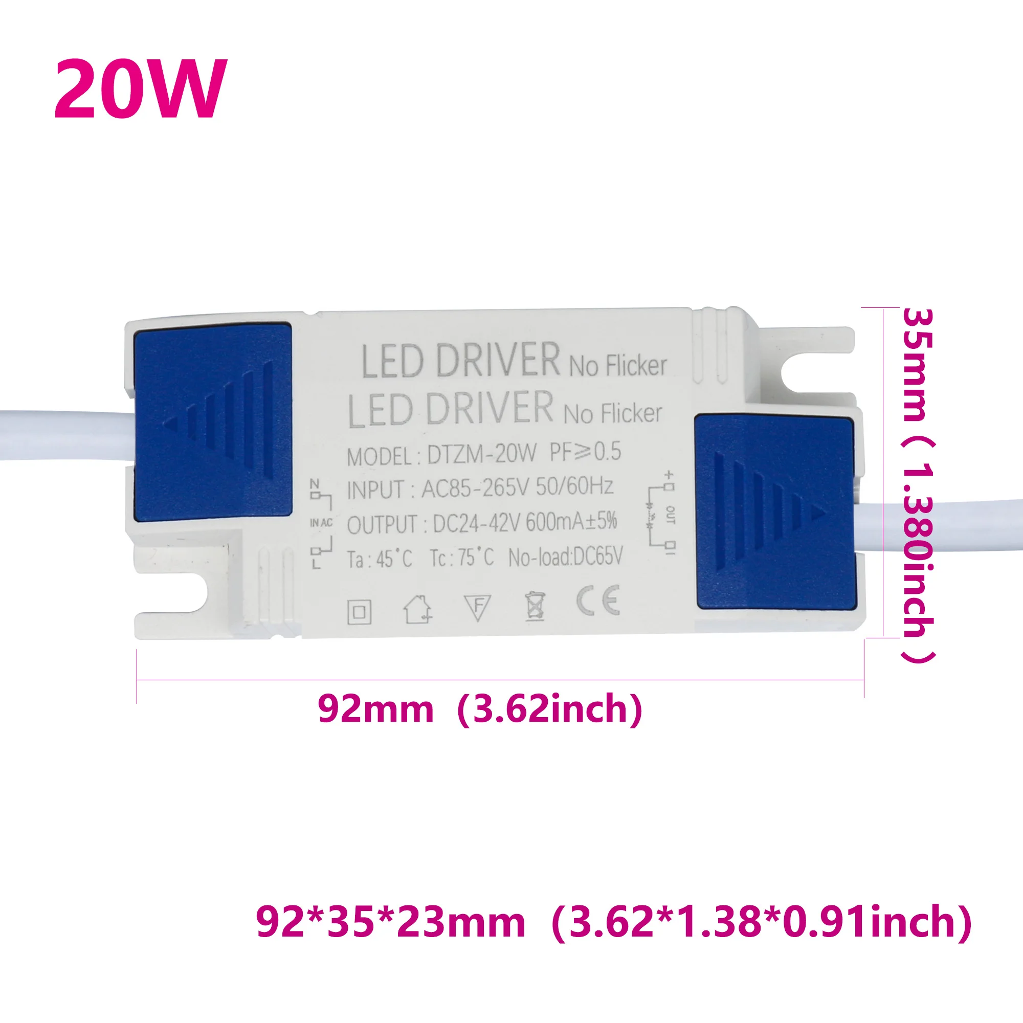 Super Power LED driver 20W 30W 40W AC85-265V Transformer DC24V-42V led power supply chandelier transformerled module diode bulbs