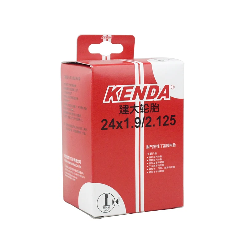 Kenda – chambre à air de vélo de 22 pouces, 24x1, 3/8, 1.25, 1.5, 1.75, 1.9, 2.125, Valve Presta Schrader, caméra, pour cyclisme en montagne