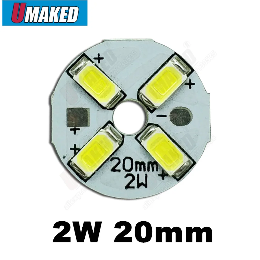 2W 20mm SMDBrightness SMD Light Board Led Lamp Panel For pendant crystal lamp PCB With LED,Aluminum plate base with smd chip