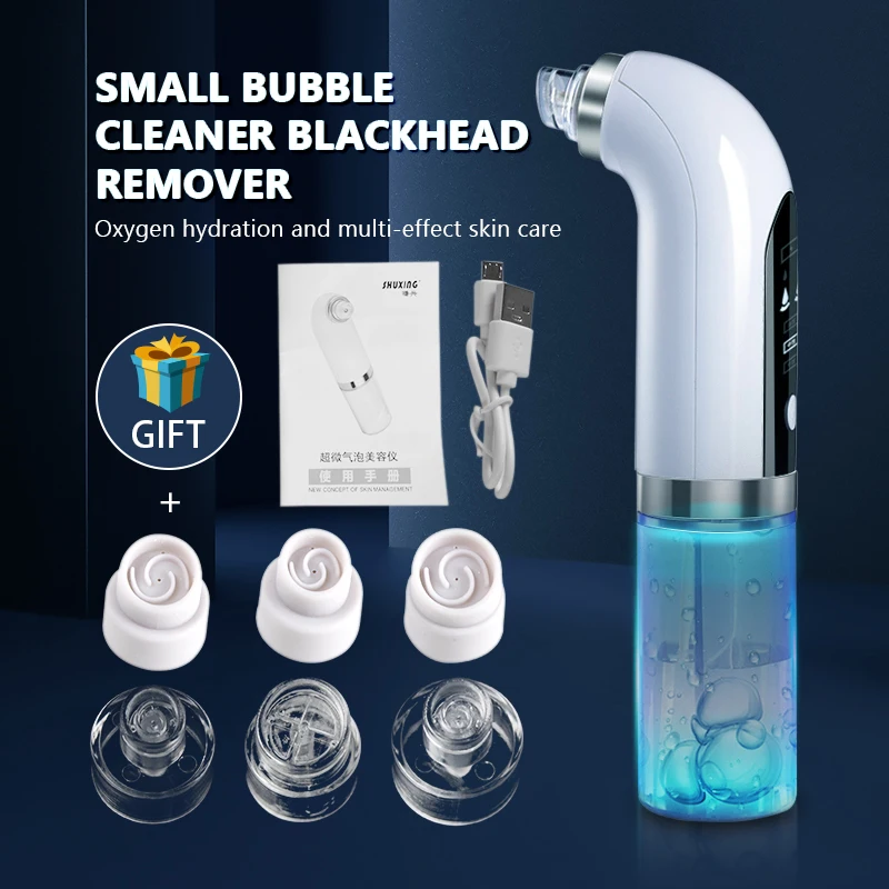 

Blackhead Remover Water Cycle Acne Pimple Clean Beauty Skin Care Tool Electric Small Bubble Facial Vacuum Pore Blackhead Cleaner