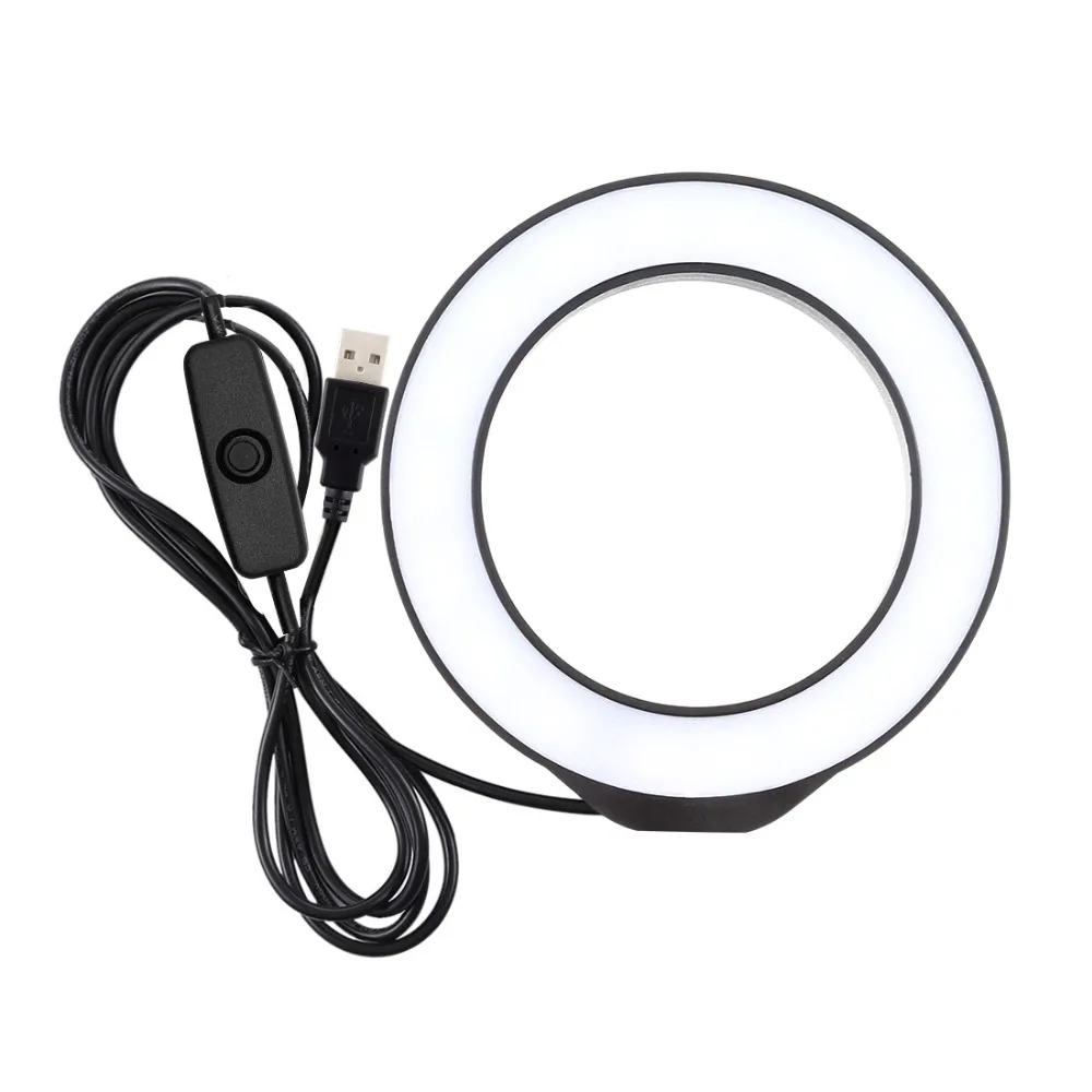 12cm Ring Light USB White Light LED Selfie Ring Light Photography Photo Studio Shoot Light Blogger Vlogging Youtube Video Light