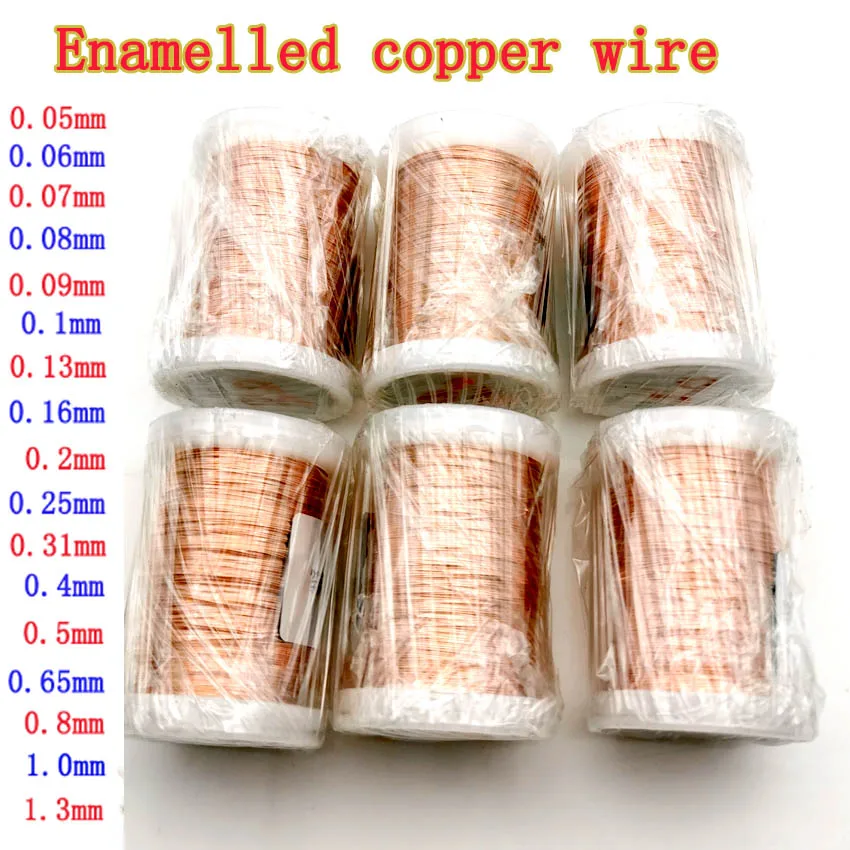 Qa-1-155 Magnet Wire 0.31mm 0.4/0.5/0.65/0.8/1.0mm 100G Enameled Copper Wire Magnetic Coil Winding Electromagnetic Induction
