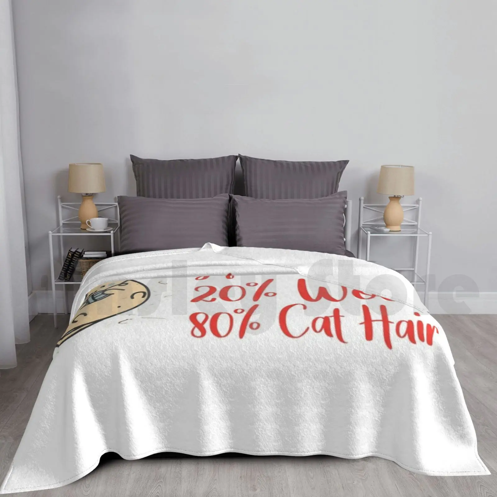 

Blanket My Favorite Fiber 20% Wool 80% Cat Hair Hat Hand Spinner Spinning Wheel Drop Spindle