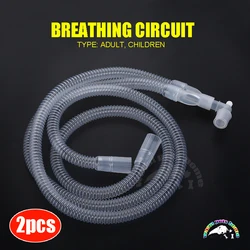 2pcs Anesthesia Breathing Circuit Corrugated Tube Anesthesia Ventilator Breathing Circuits Veterinary Equipment