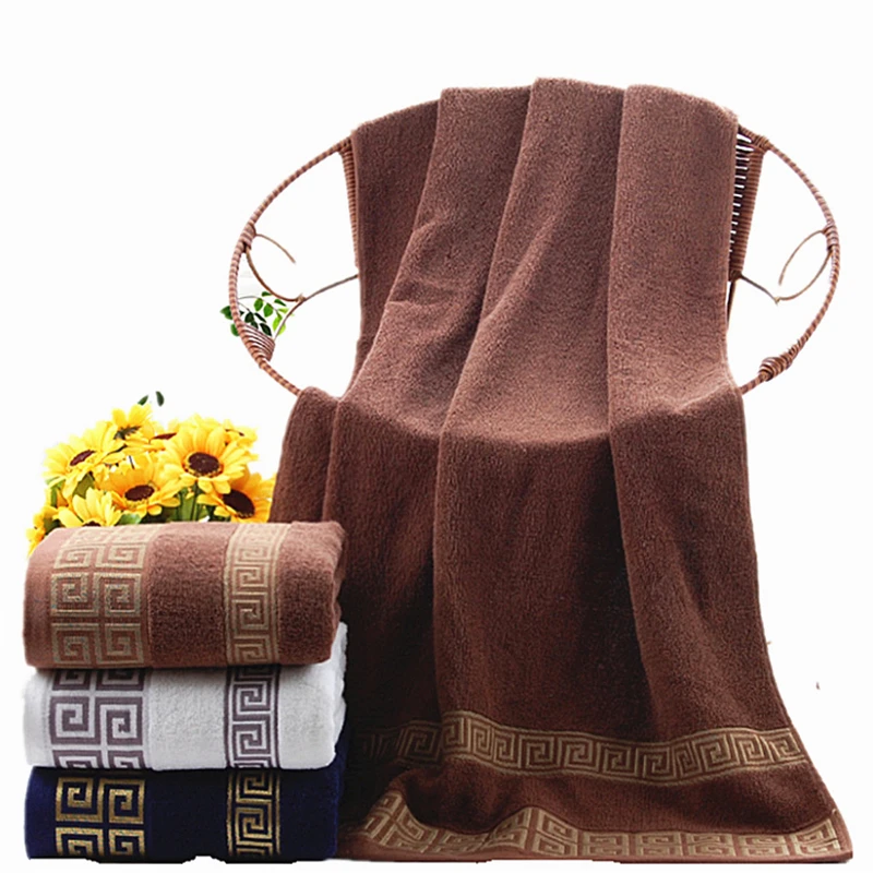 100% Black Cotton Bath Towel  Absorbent Adult Bath Towels Solid Color Soft Face Hand Towel For Bathroom Washcloth 70x140cm